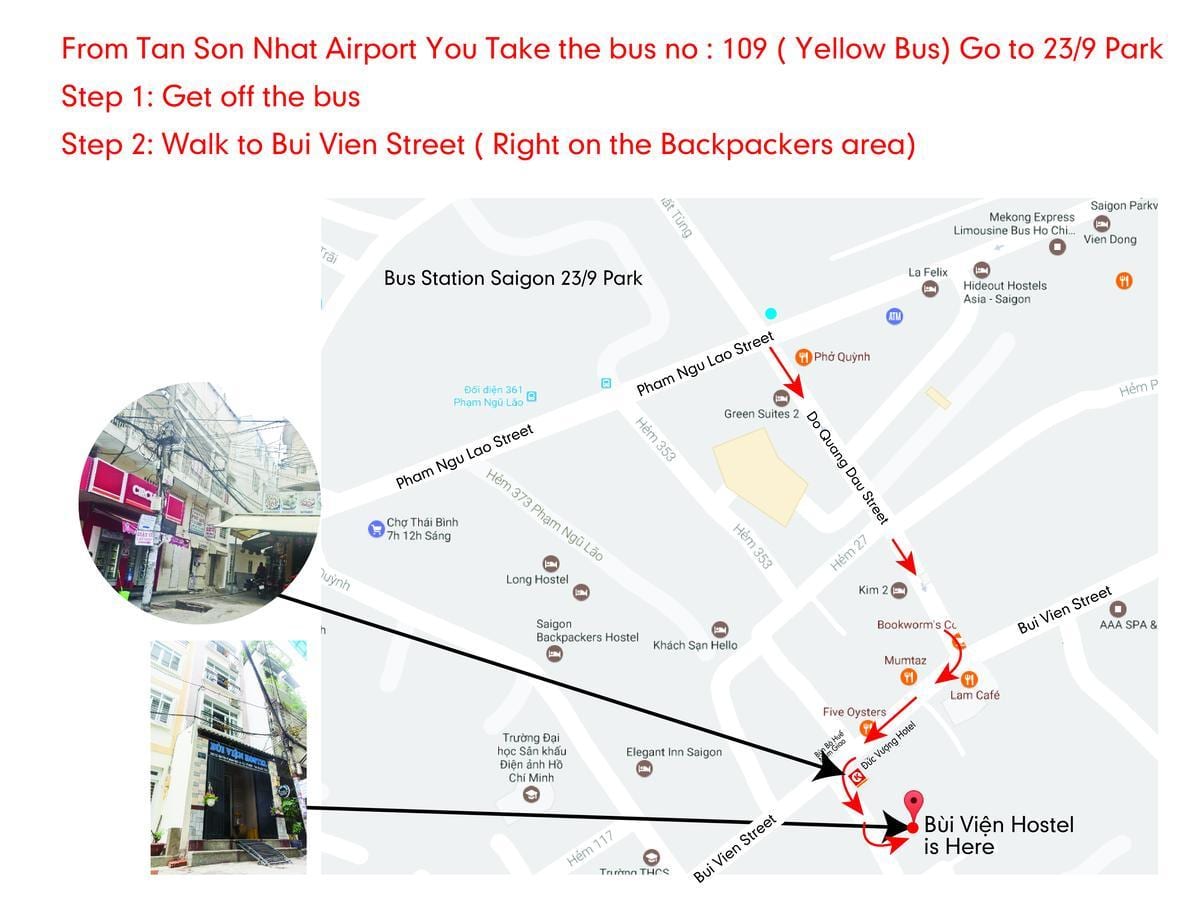 autobus Ho chi minh city 109 rute na karti