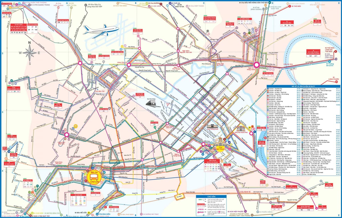 Ho Chi Minh autobusnoj karti 