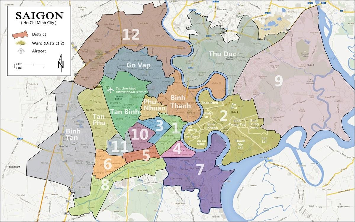 Karta Okruga 9 Ho Chi Minh City 