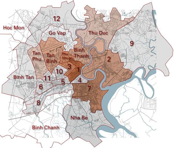 područje kartica Saigon