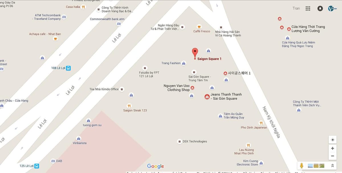 Karta Saigon trg