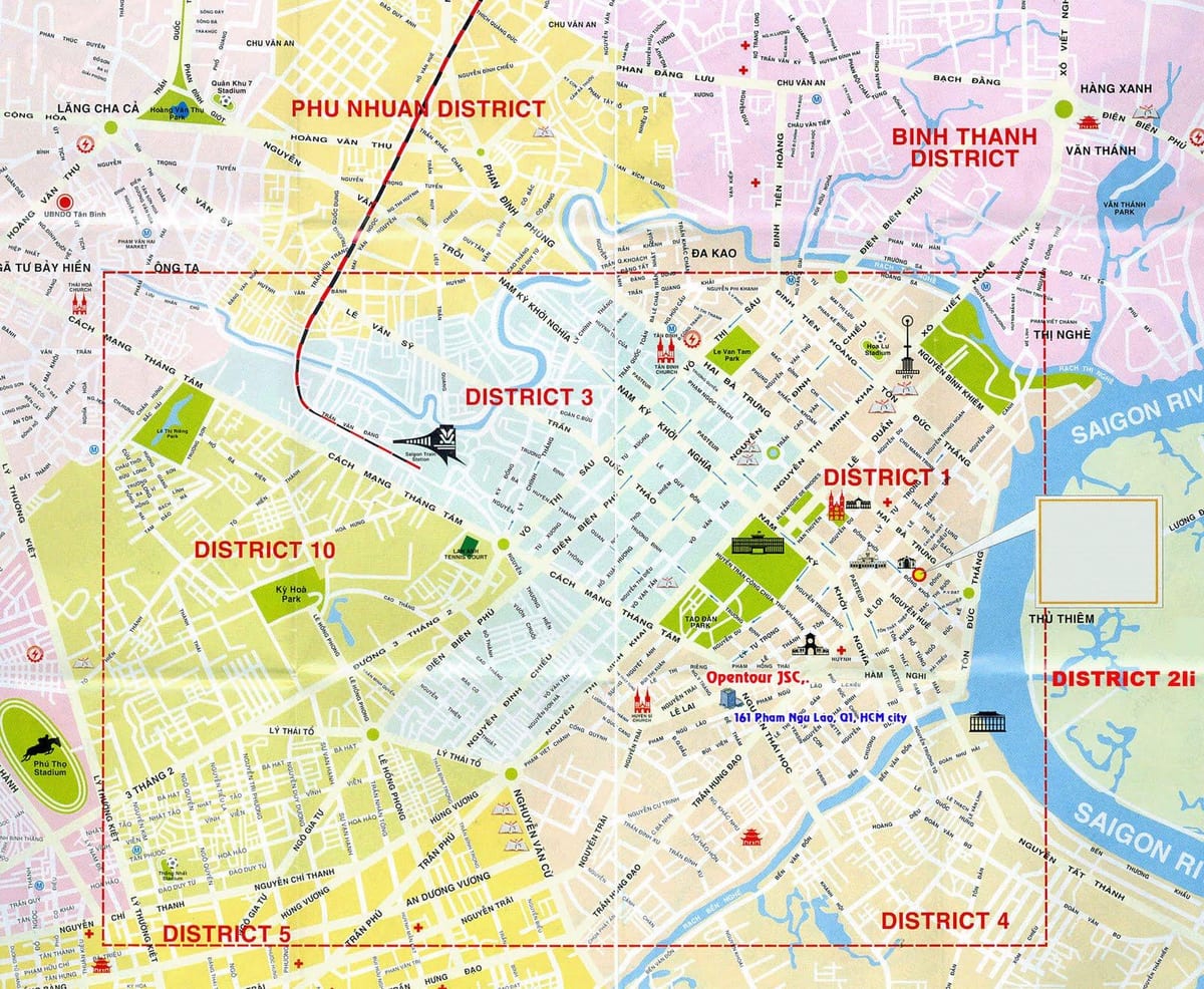 turistička karta ho chi minh city district 1