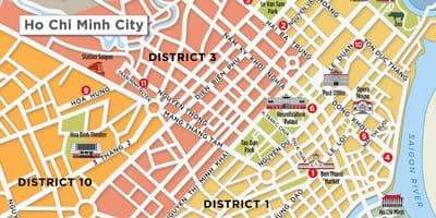 Karta okruga 1 chi minh city