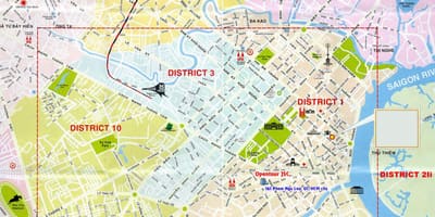 Turistička karta ho chi minh city district 1