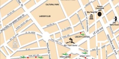 Saigon znamenitosti kartica